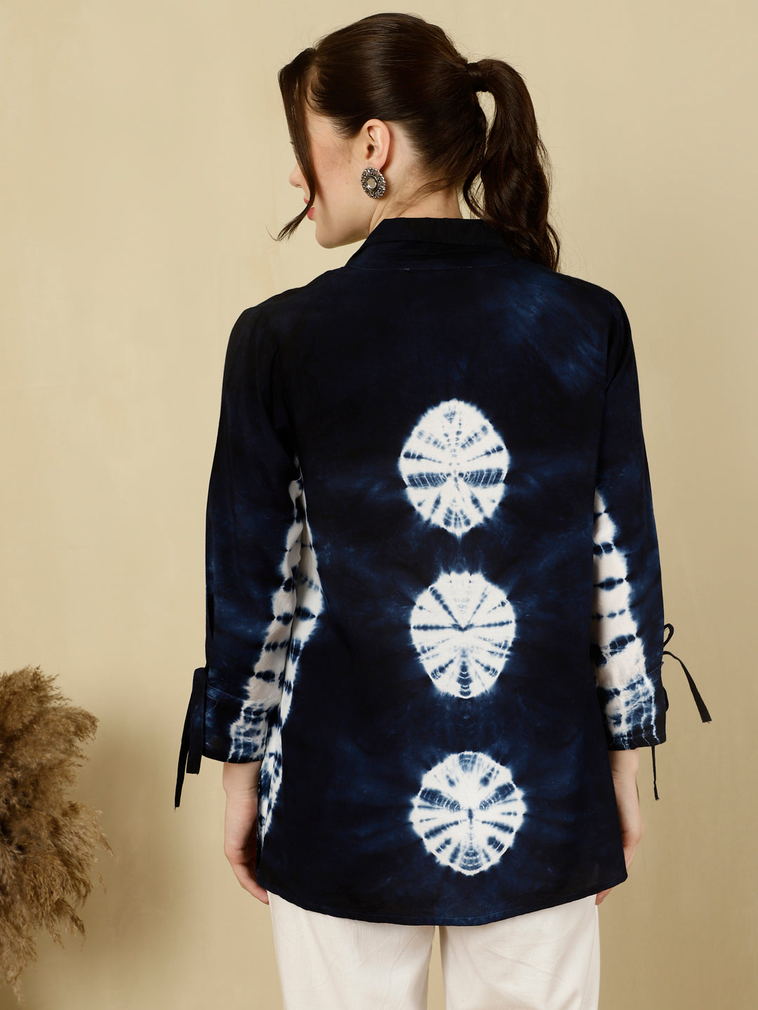 Navy Blue Tie Dye Shirt