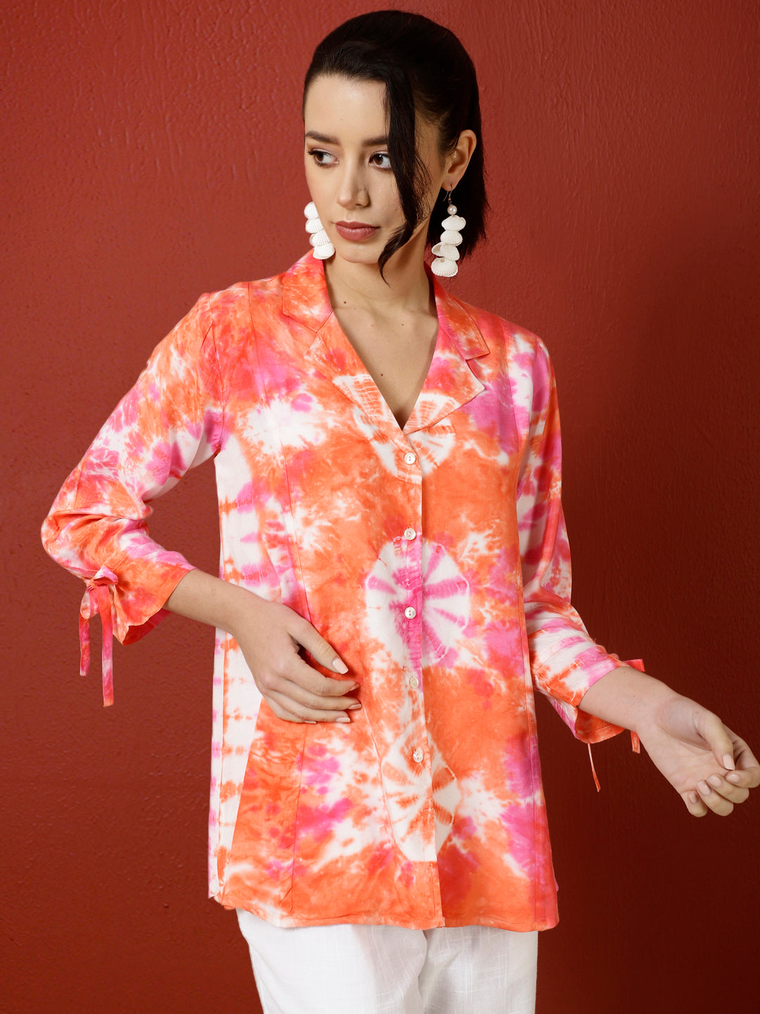 Orange Tie Dye Shirt