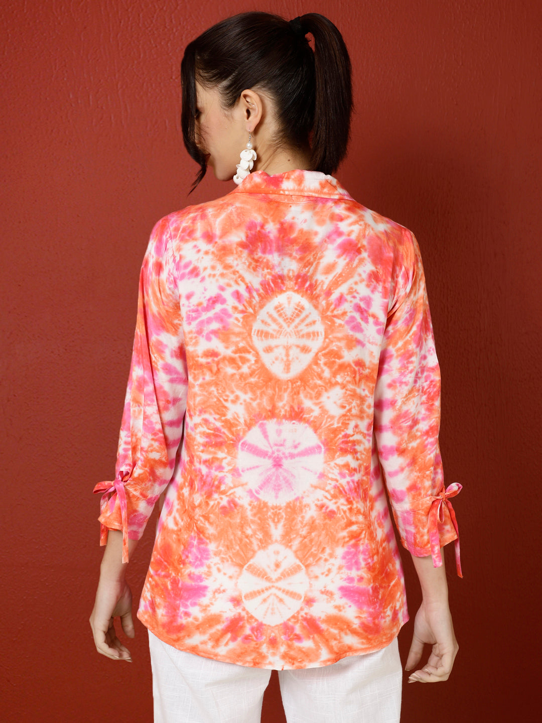 Orange Tie Dye Shirt