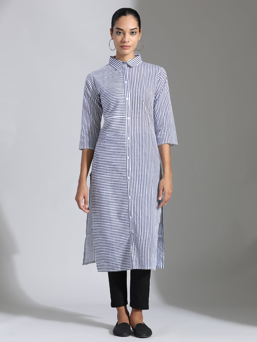 Striped Cotton Formal Kurta