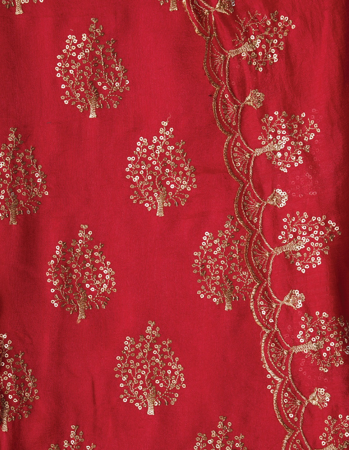 Pink Sequin Work Cotton Blend Dress Material with Dupatta