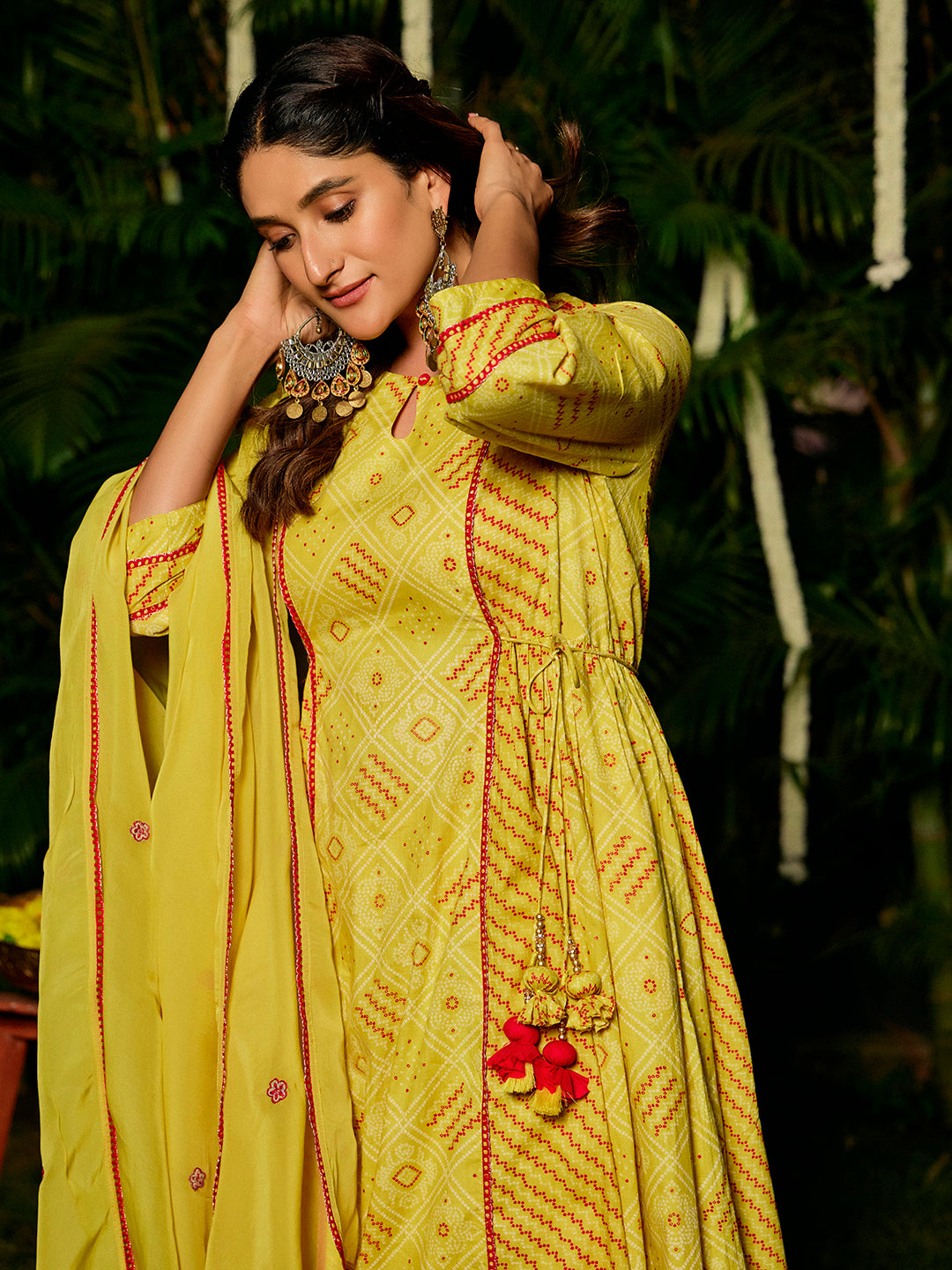 Embroidered A-Line Pure Cotton Kurta & Trousers Sets