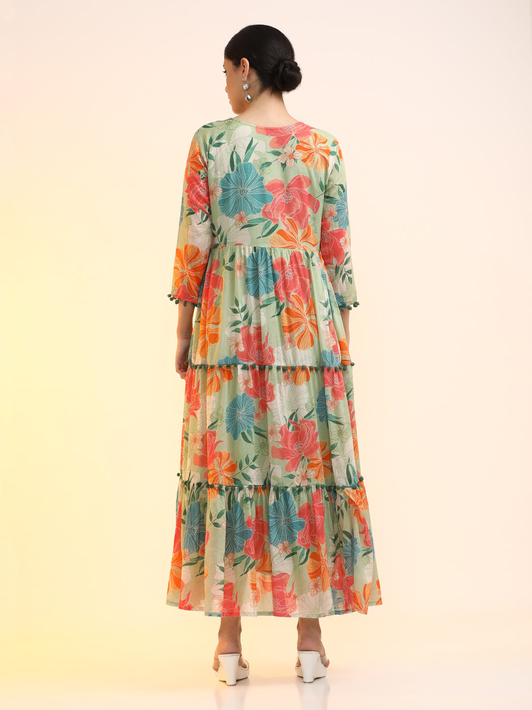 Embroidered Pure Cotton Floral Dress