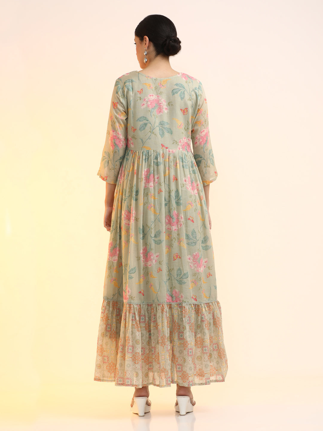 Embroidered Pure Cotton Floral Dress