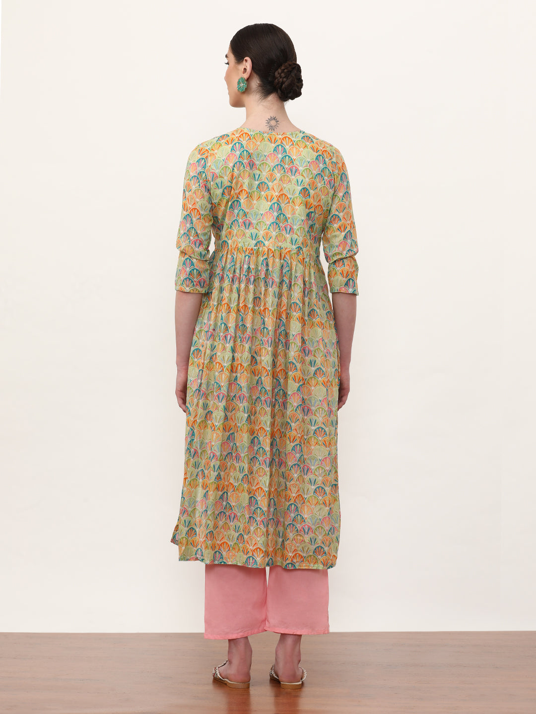 Embroidered Pure Cotton Floral Kurta Sets With Dupatta