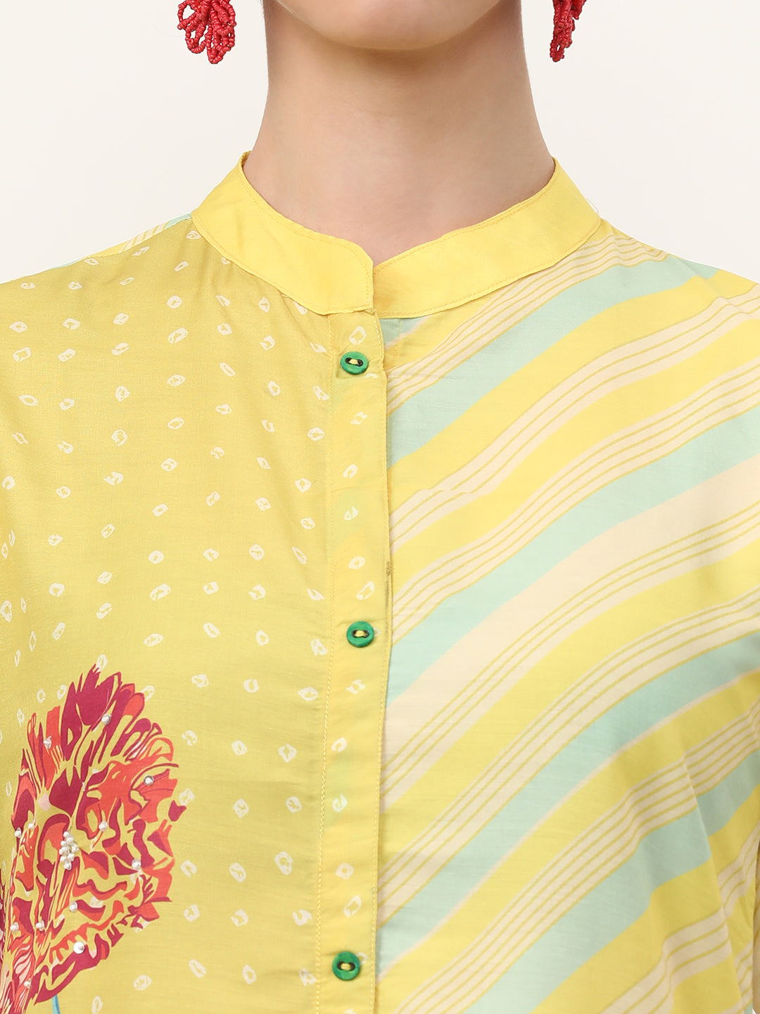 Embroidered Cotton Blend Floral Co-Ords