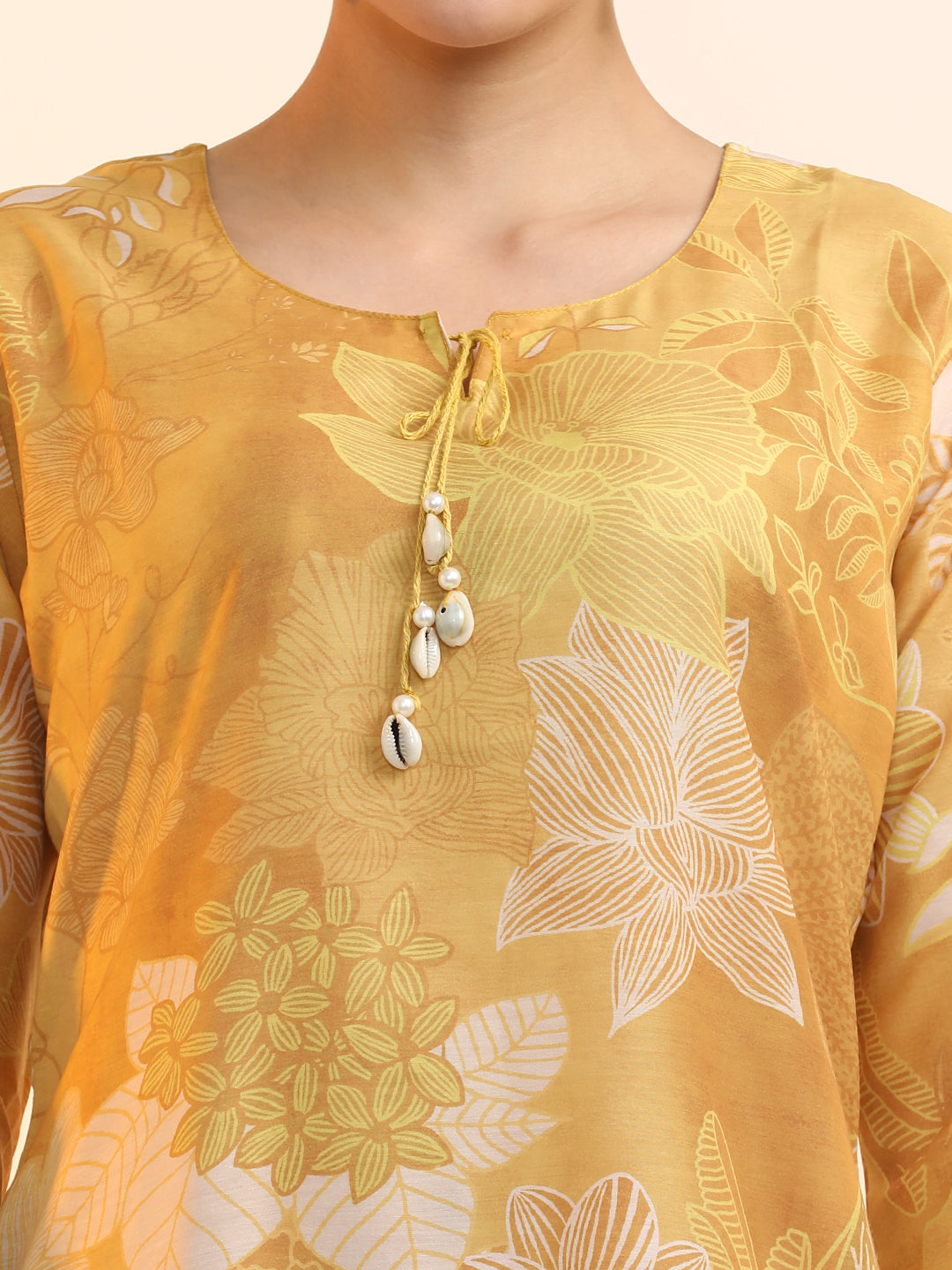 Printed Cotton Blend Floral Kurta Sets