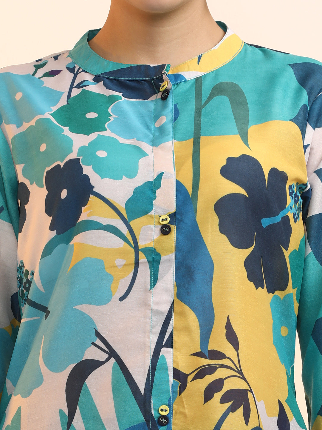 Printed Cotton Blend Floral Kurta Sets