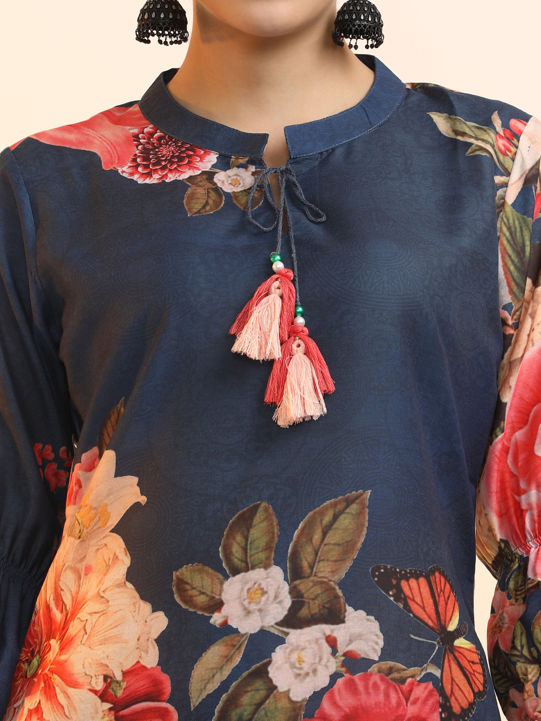 Printed Cotton Blend Floral Kurta Sets