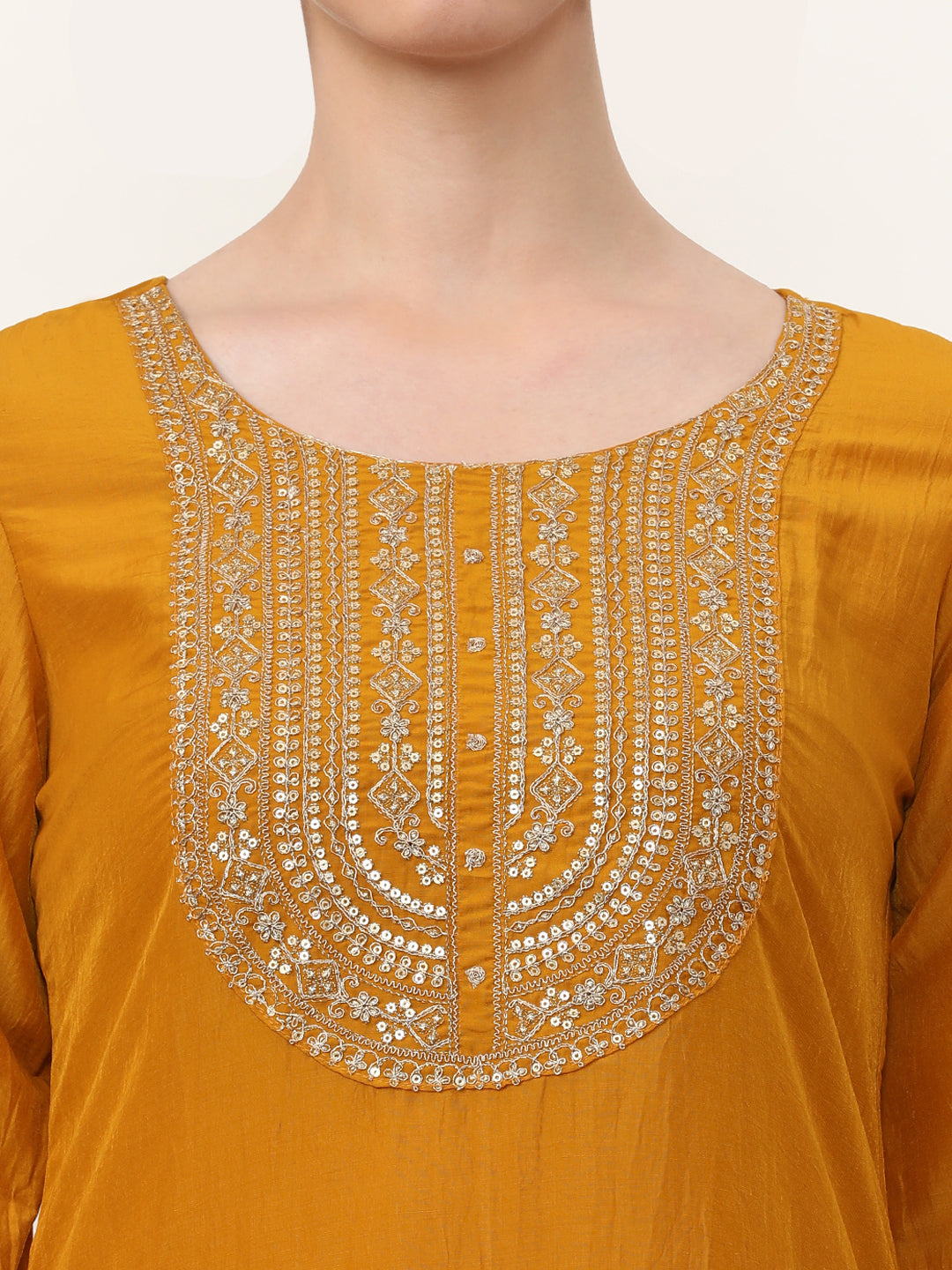 Embroidered Cotton Blend Solid Kurta Sets With Dupatta