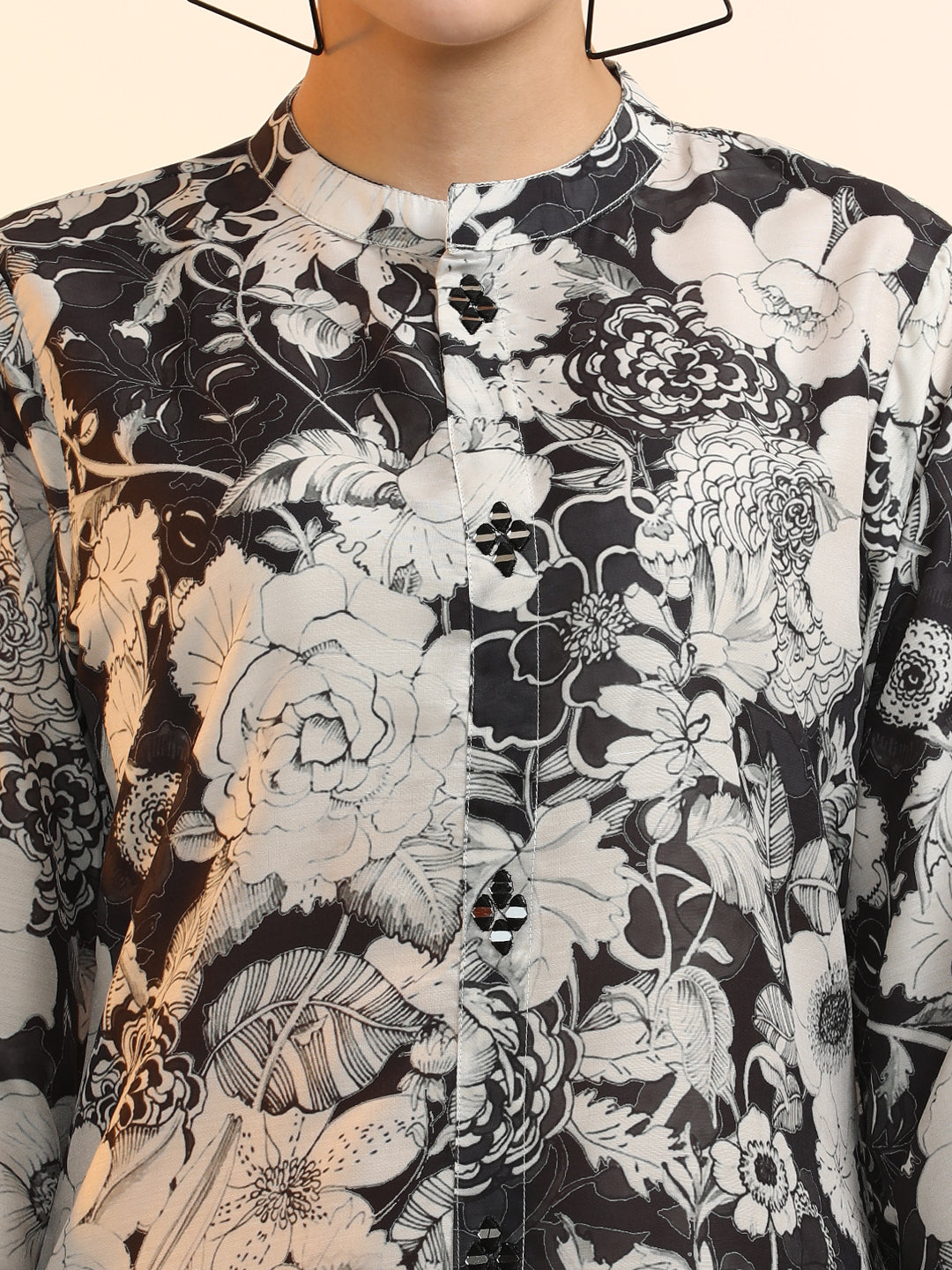 Embroidered Cotton Blend Floral Kurta Sets