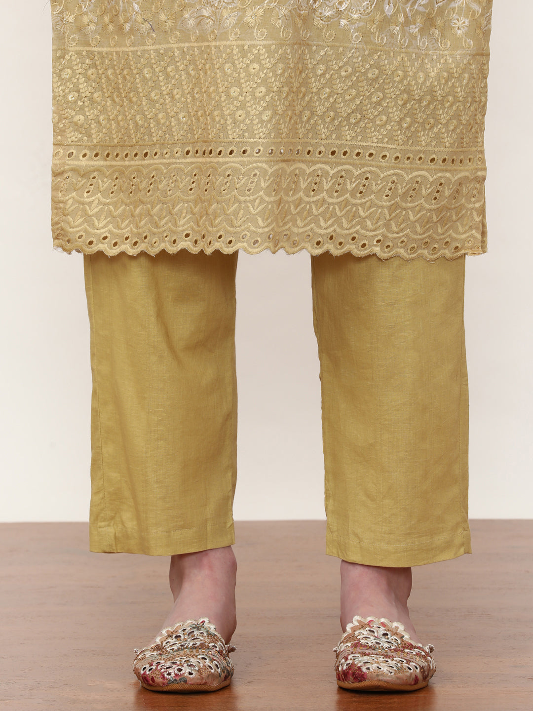 Embroidered Pure Cotton Floral Kurta Sets With Dupatta