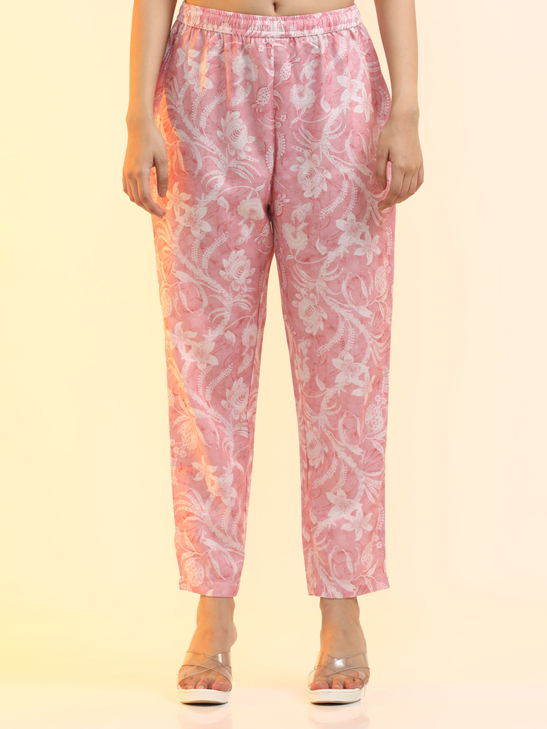 Printed Linen Floral Kurta Sets