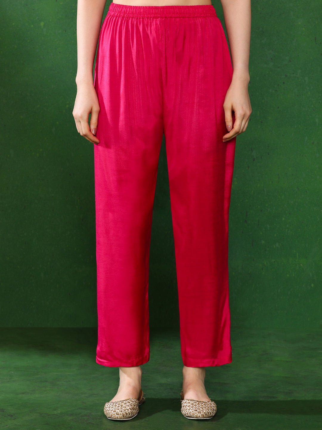 Bandhani Embroidered A-Line Kurta & Trousers Sets