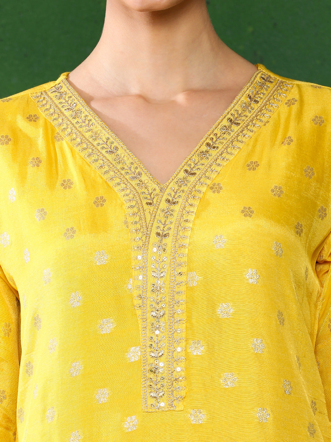 Floral Embroidered A-Line Kurta & Trousers Sets