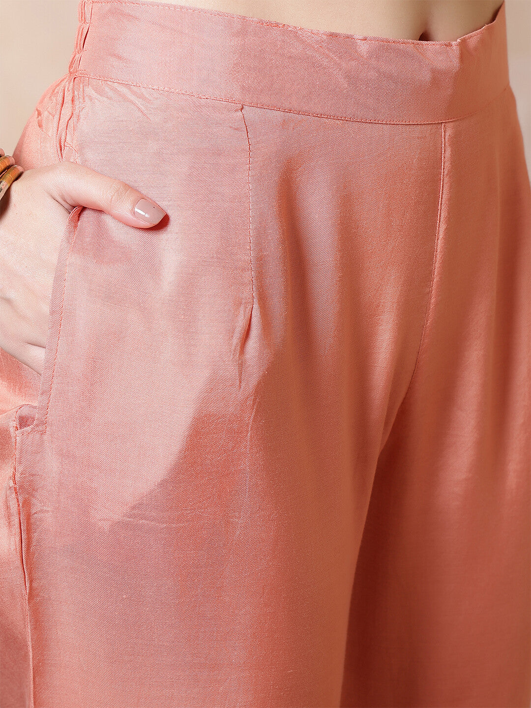 Floral Embroidered Straight Kurta & Trousers Sets