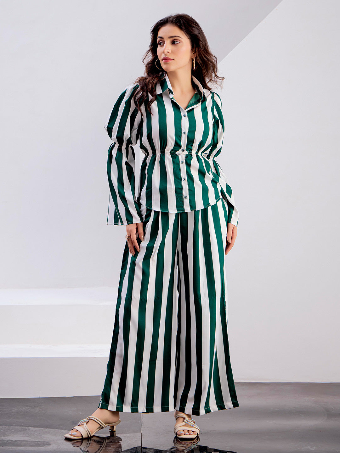 Party Wear Striped Co-ord Set