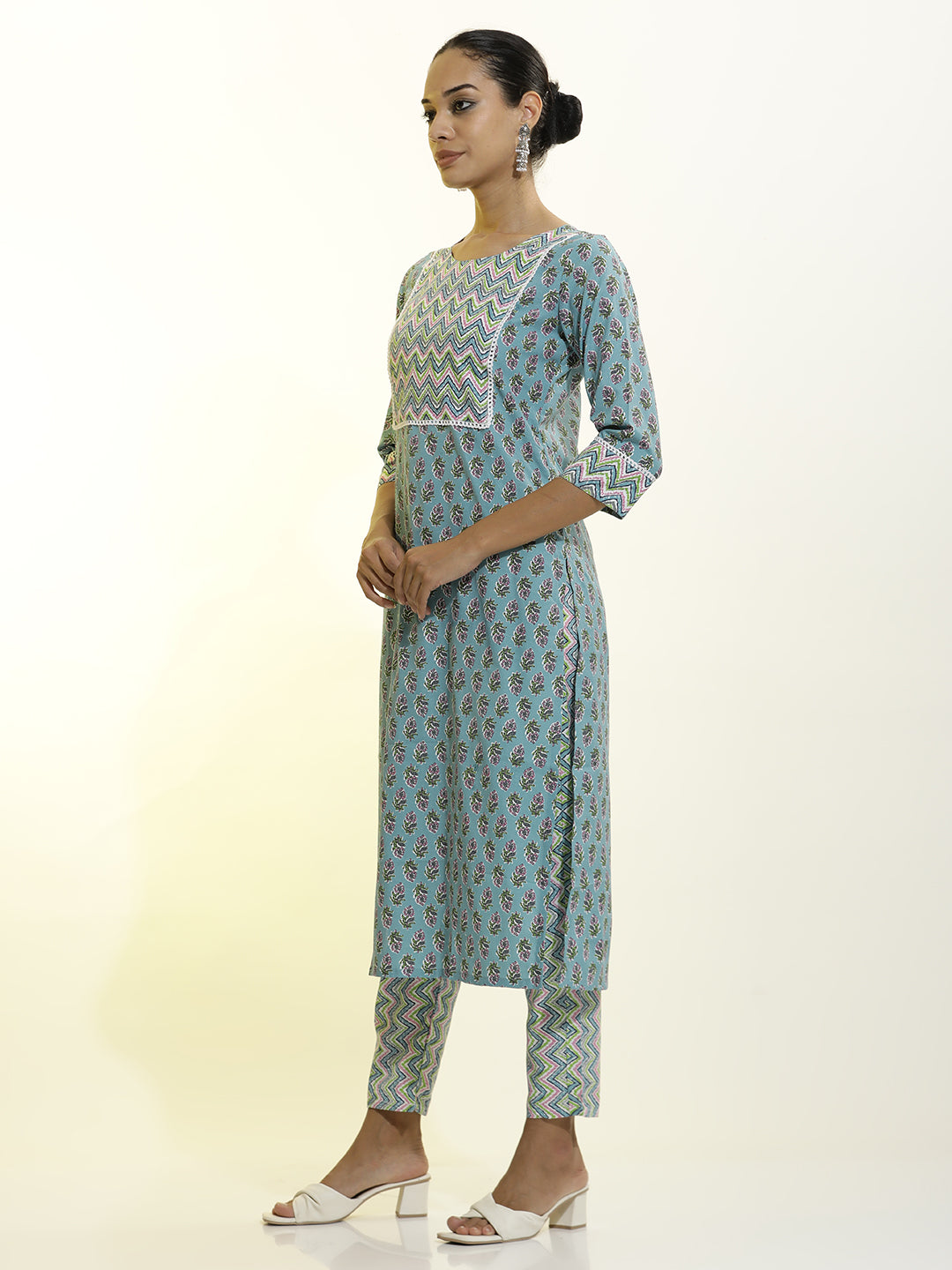 Rama Ethnic Motif Printed Cotton Straight Kurta Set