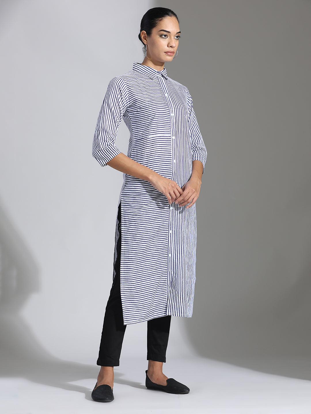 Striped Cotton Formal Kurta