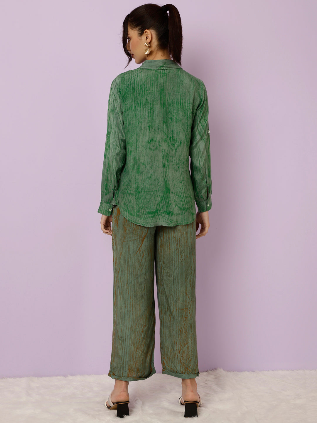 Hand Tie-Dye Bagru Printed Office Co-ord Set