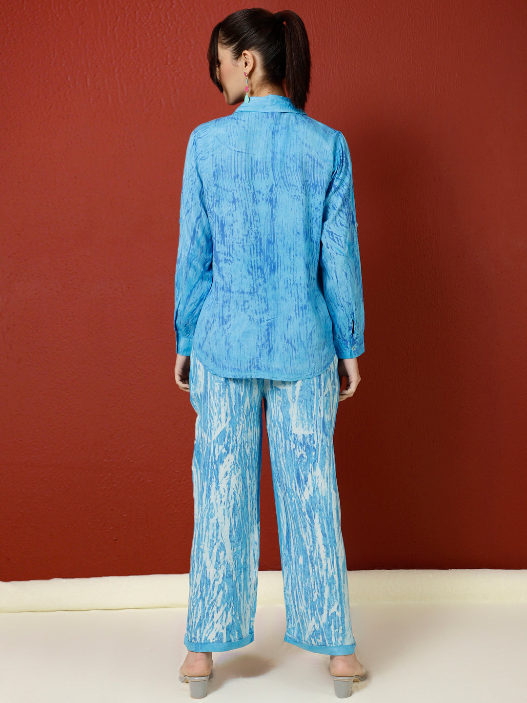 Hand Tie-Dye Bagru Printed Office Co-ord Set