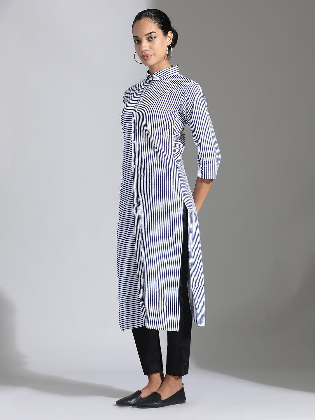 Striped Cotton Formal Kurta