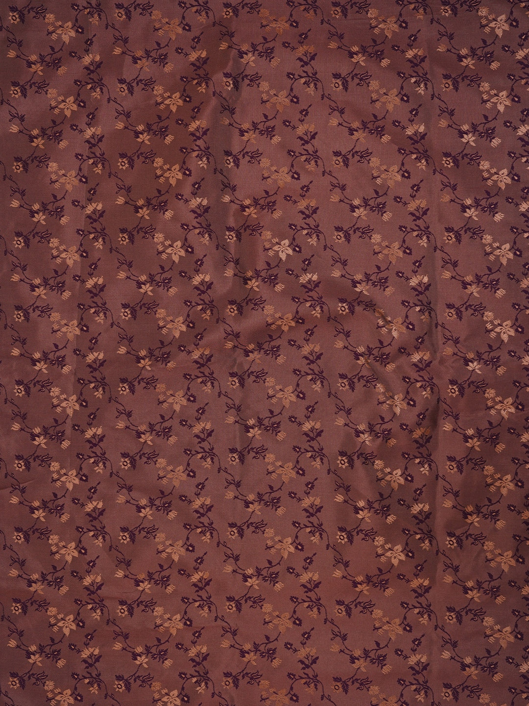 Floral Silk Zari Woven Red Dress Material with Dupatta