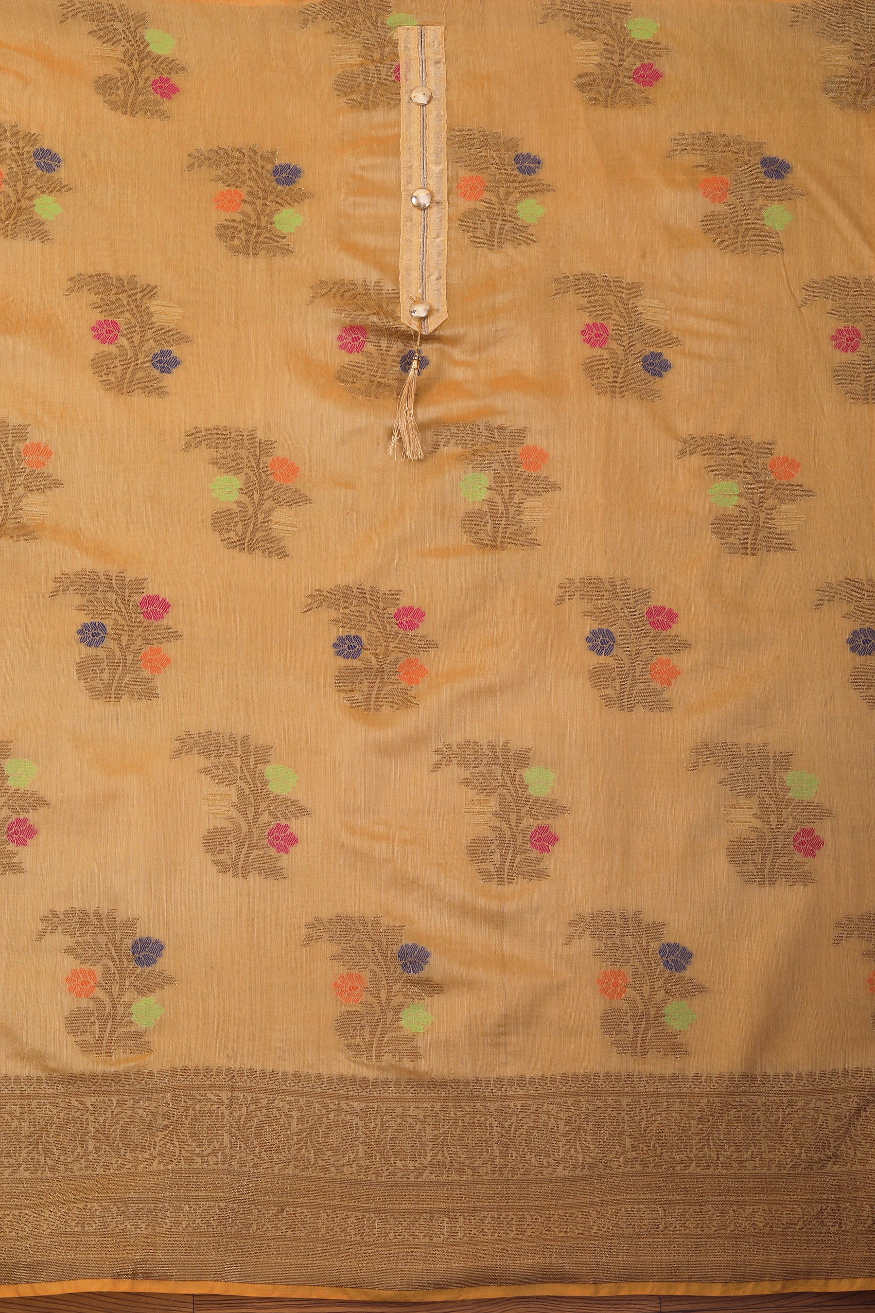 Unstitched Jacquard Woven Design Dress Material