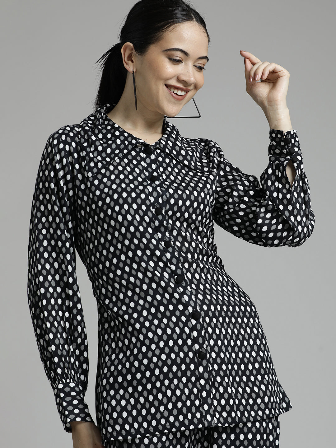 Black And White Polka Dot Co-ord Set