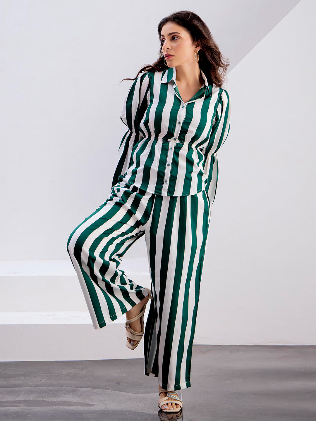 Party Wear Striped Co-ord Set