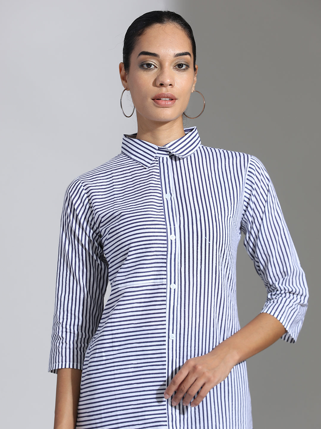 Striped Cotton Formal Kurta