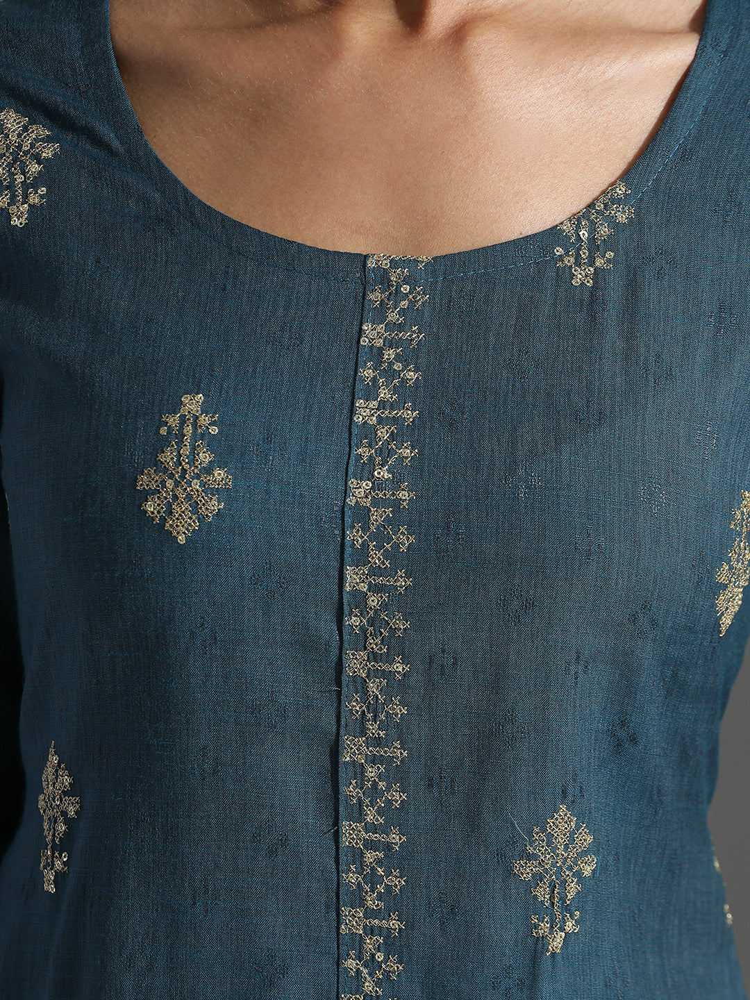 Woven Design Festive Straight Kurta