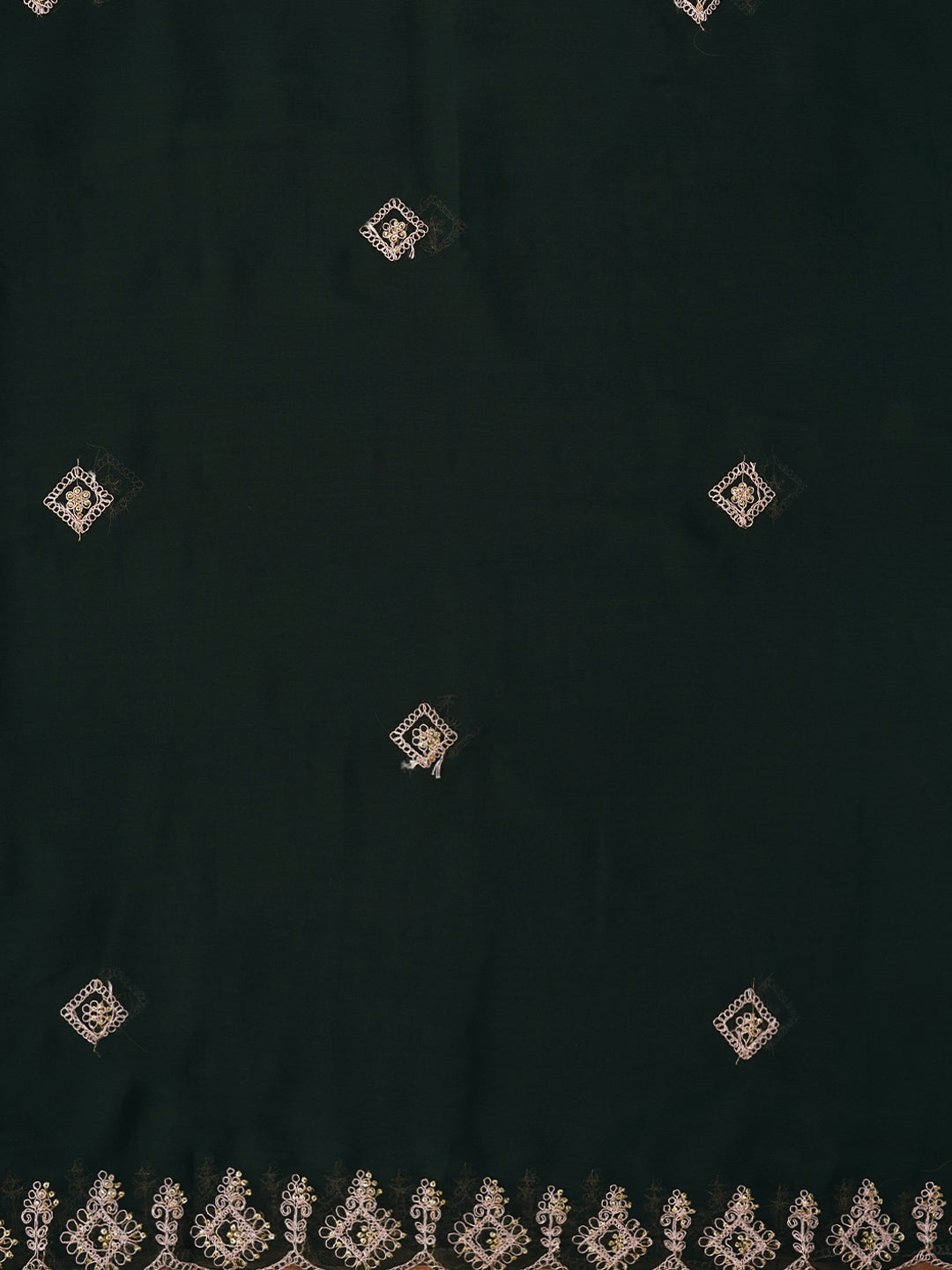 Green Zari Silk Georgette Dress Material with Dupatta