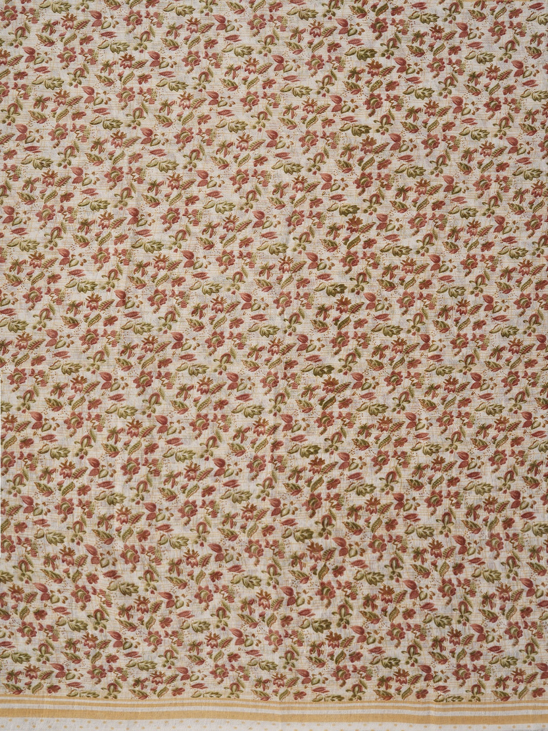 Yellow Embroidered Cotton Blend Dress Material with Dupatta