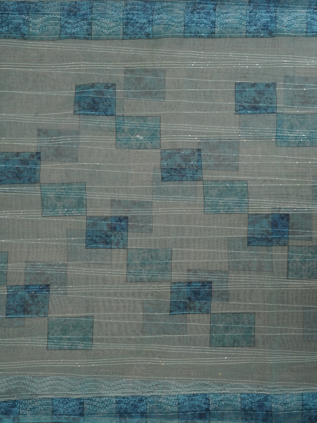 Sea Green Festive Silk Blend Zari Woven Dress Material With Dupatta