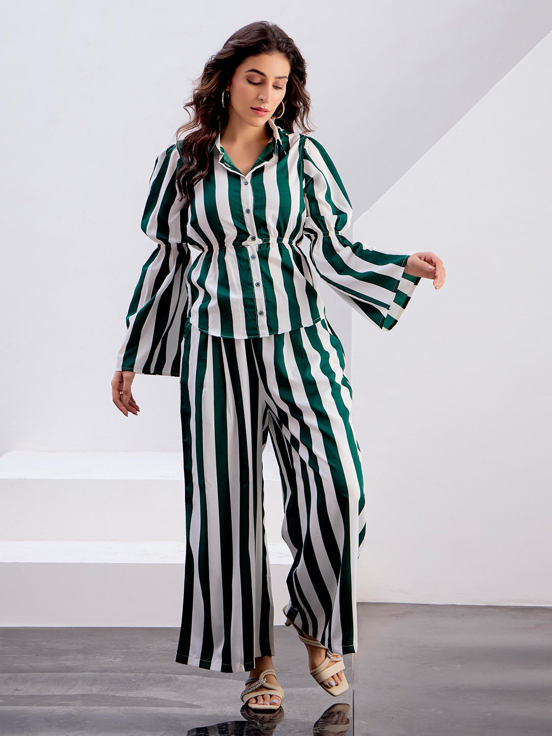 Party Wear Striped Co-ord Set