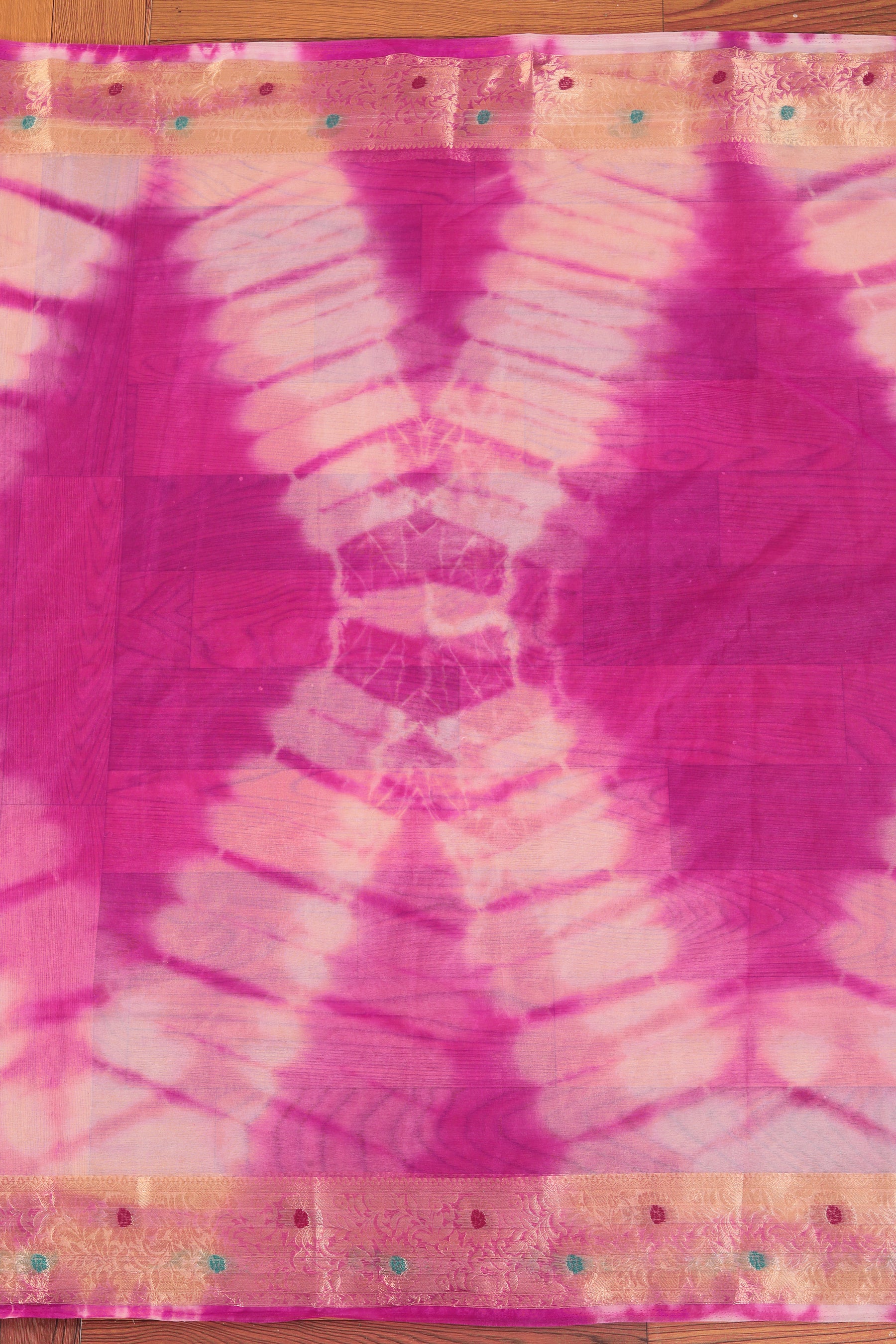 Cotton Blend Embellished Dress Material with Dupatta