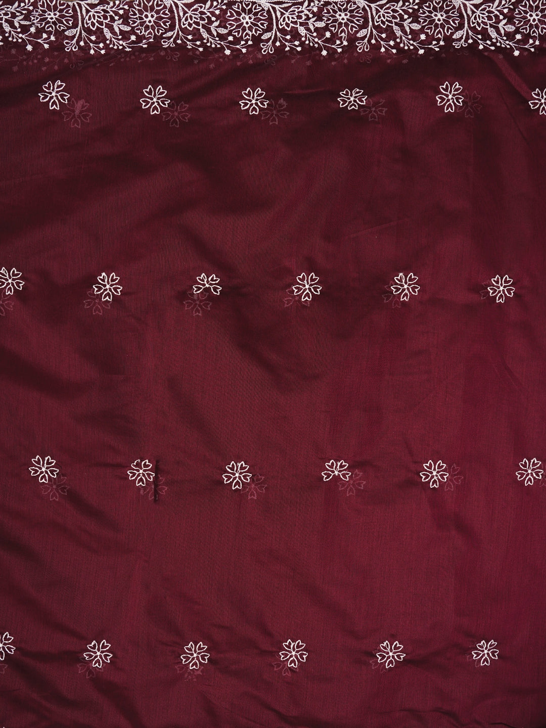 Purple Zari Embroidered Organza Dress Material with Dupatta