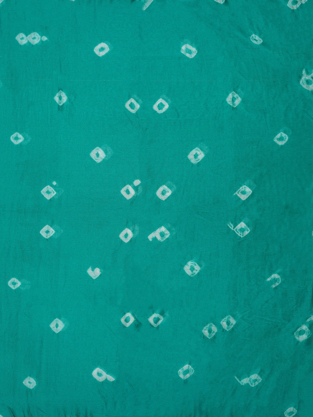 Green Unstitched Cotton Bandhani Printed Dress Material With Dupatta