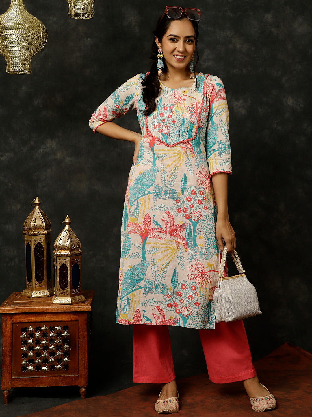 Straight Kurta with Palazzo