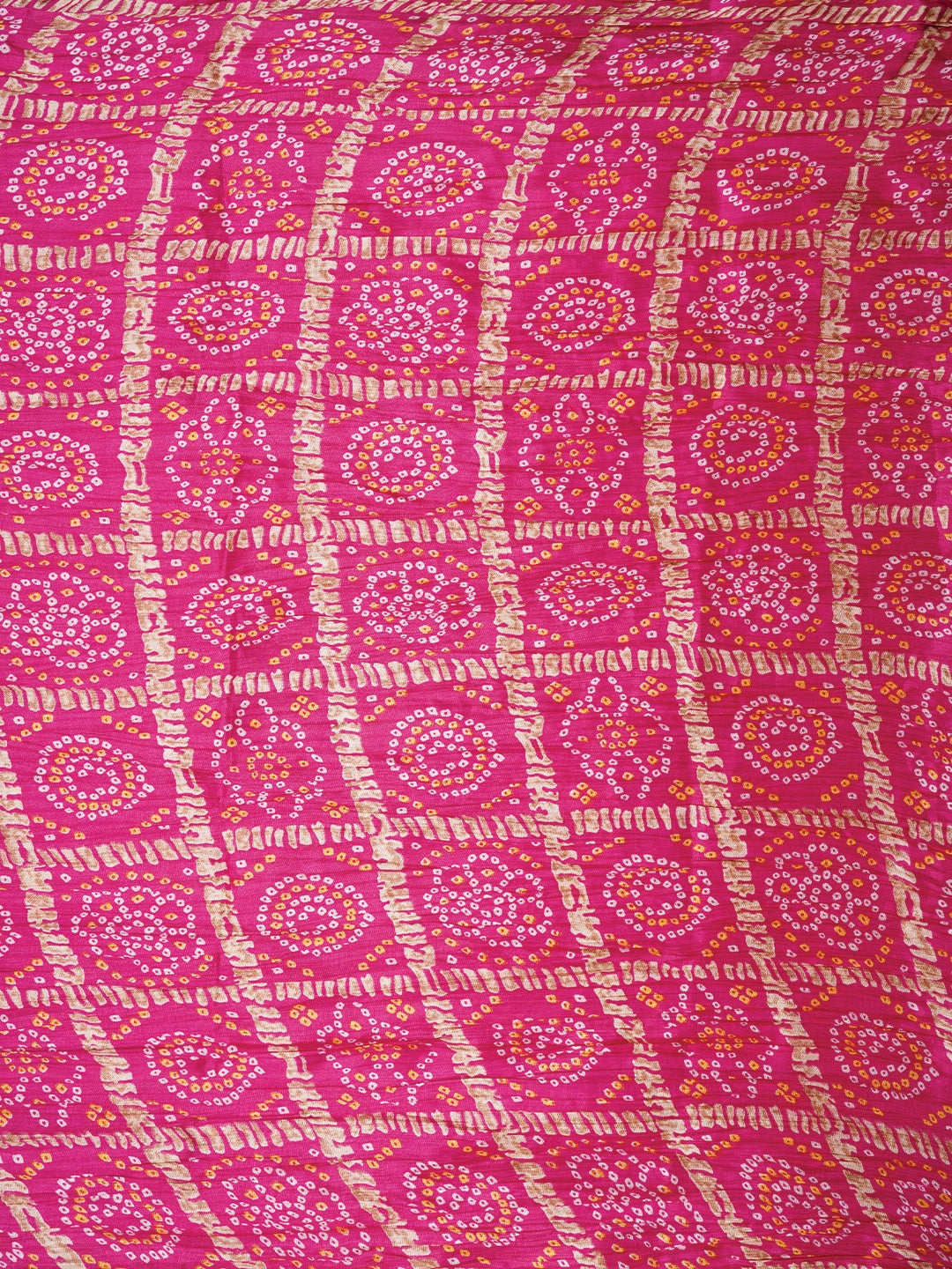 Pink Unstitched Zari Silk Blend Dress Material With Dupatta