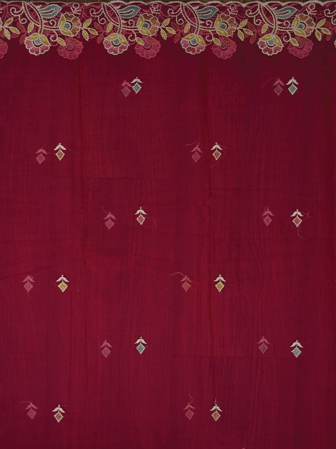 Pink Zari Pure Cotton Dress Material with Dupatta