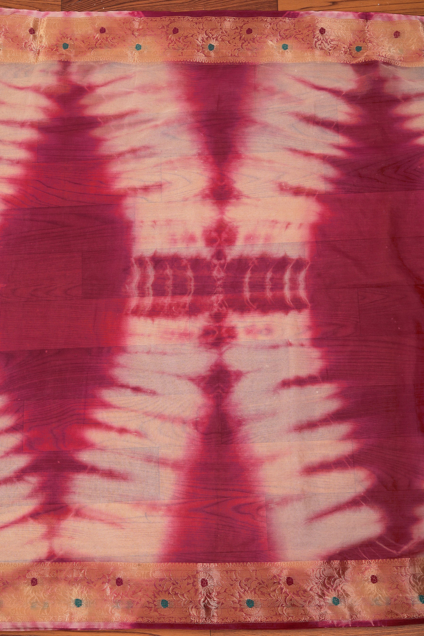 Rani Embellished Cotton Blend Dress Material with Dupatta