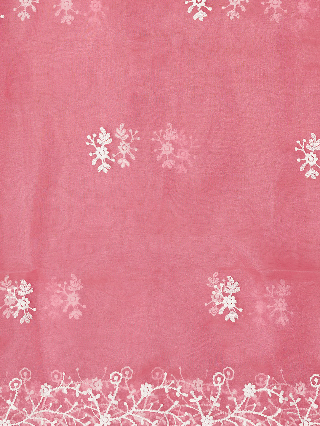 Gajri Unstitched Embroidered Organza Dress Material With Dupatta