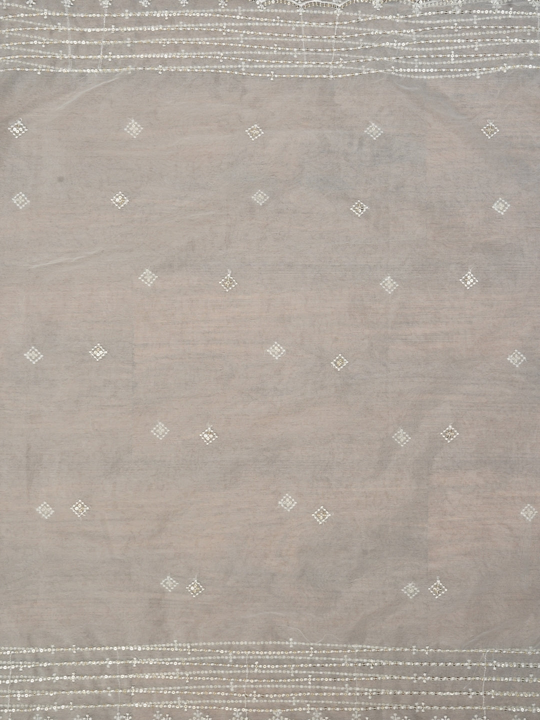 Floral Sequin Sky Blue Embroidered Organza Dress Material with Dupatta