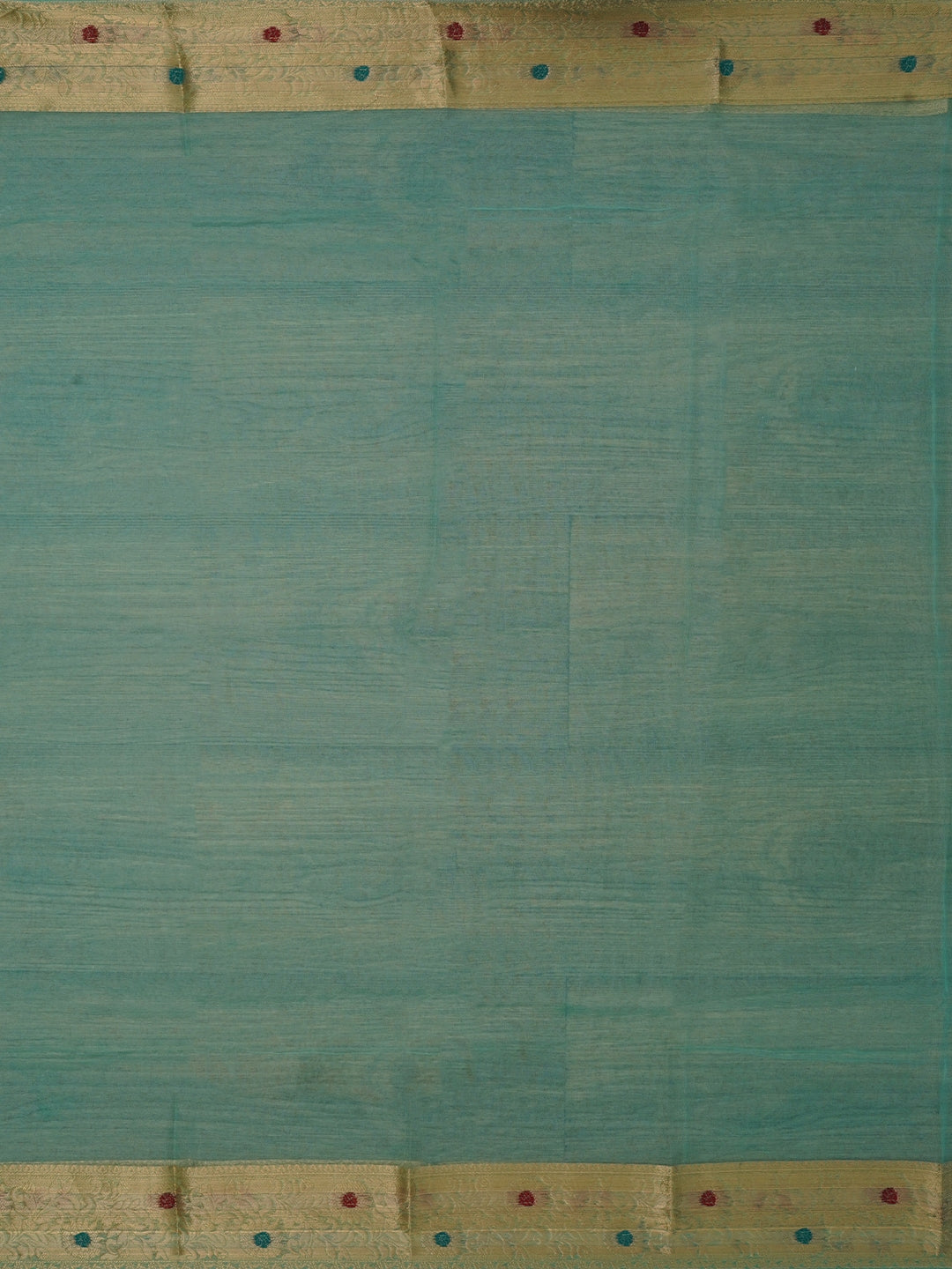 Sea Green Zari Brocade Cotton Dress Material with Dupatta