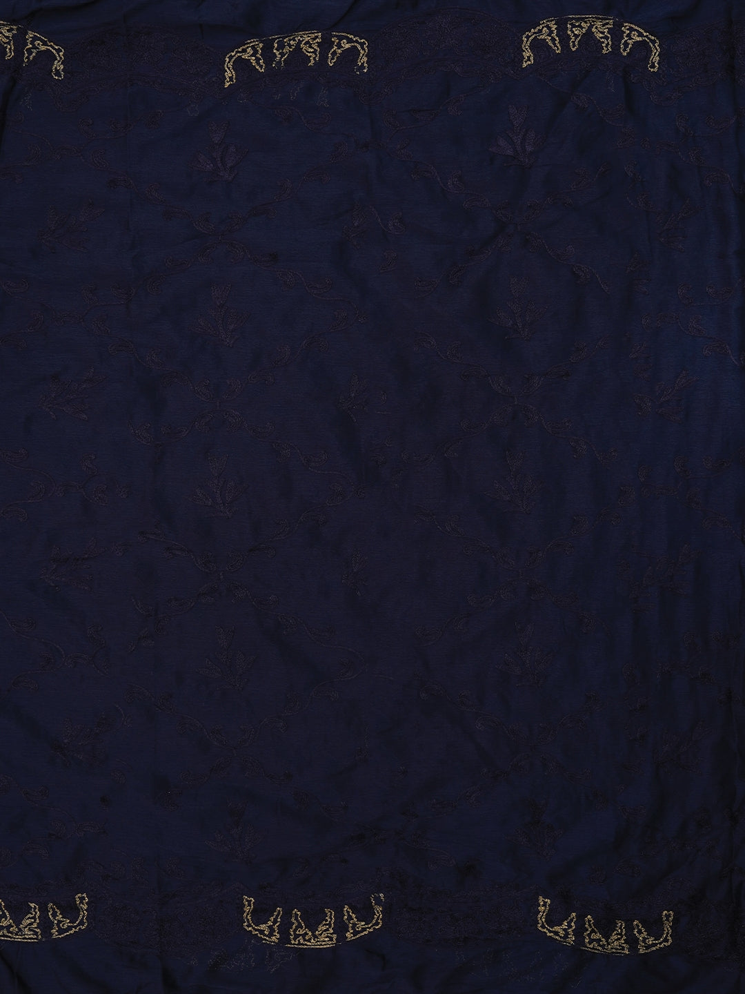 Sky Blue Zari Embroidered Cotton Dress Material with Dupatta