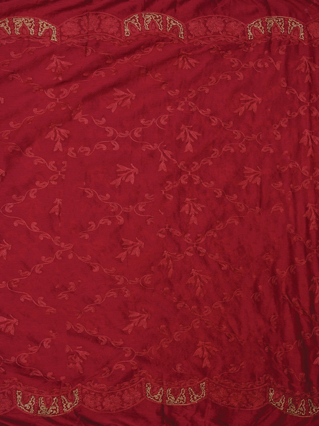 Sea Green Zari Embroidered Cotton Dress Material with Dupatta