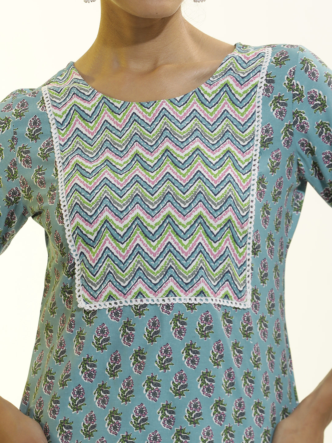 Rama Ethnic Motif Printed Cotton Straight Kurta Set