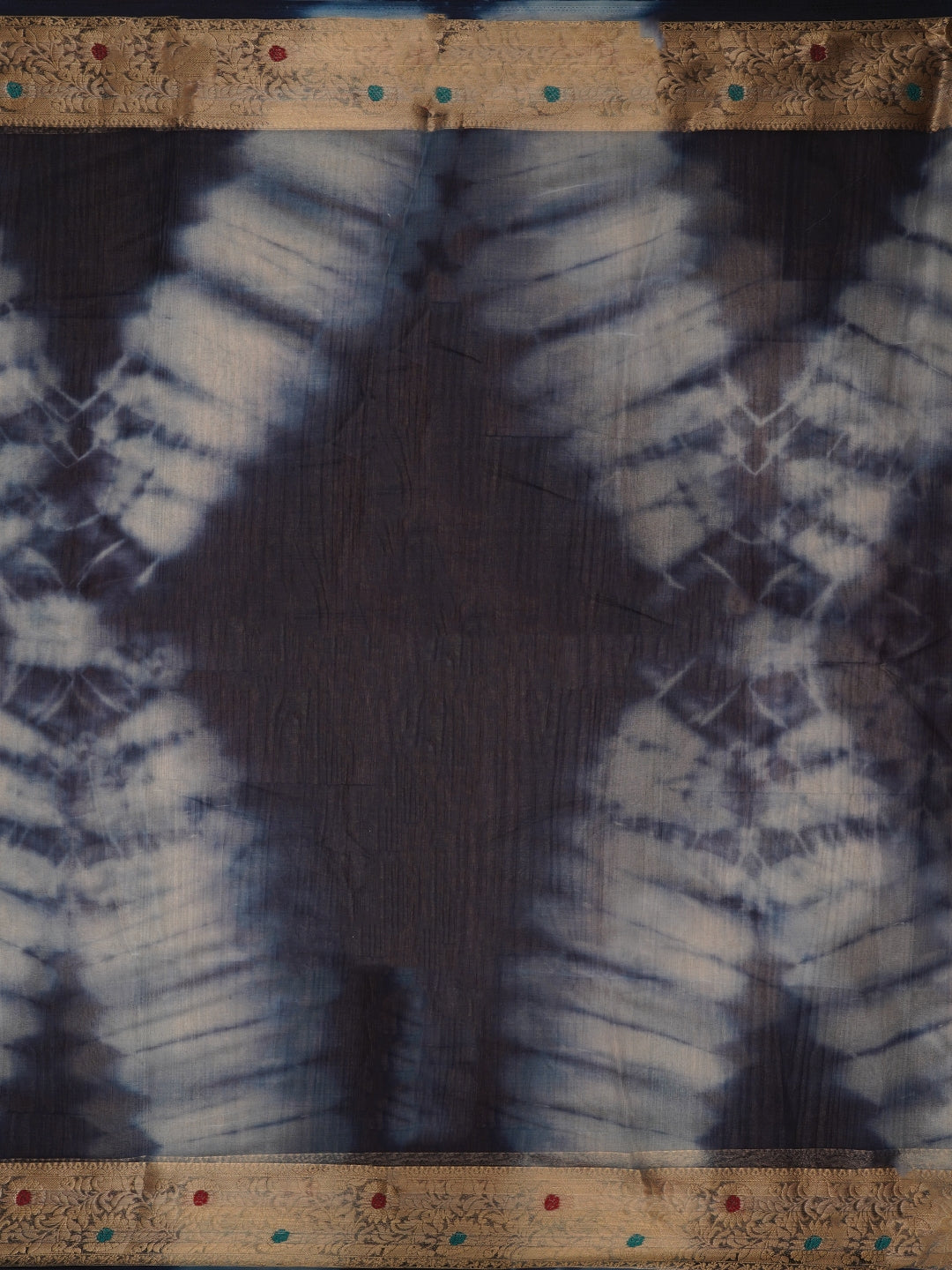 Teal Blue Cotton Woven Design Embellished Dress Material with Dupatta